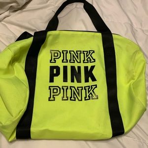 victorias secret pink duffel bag!